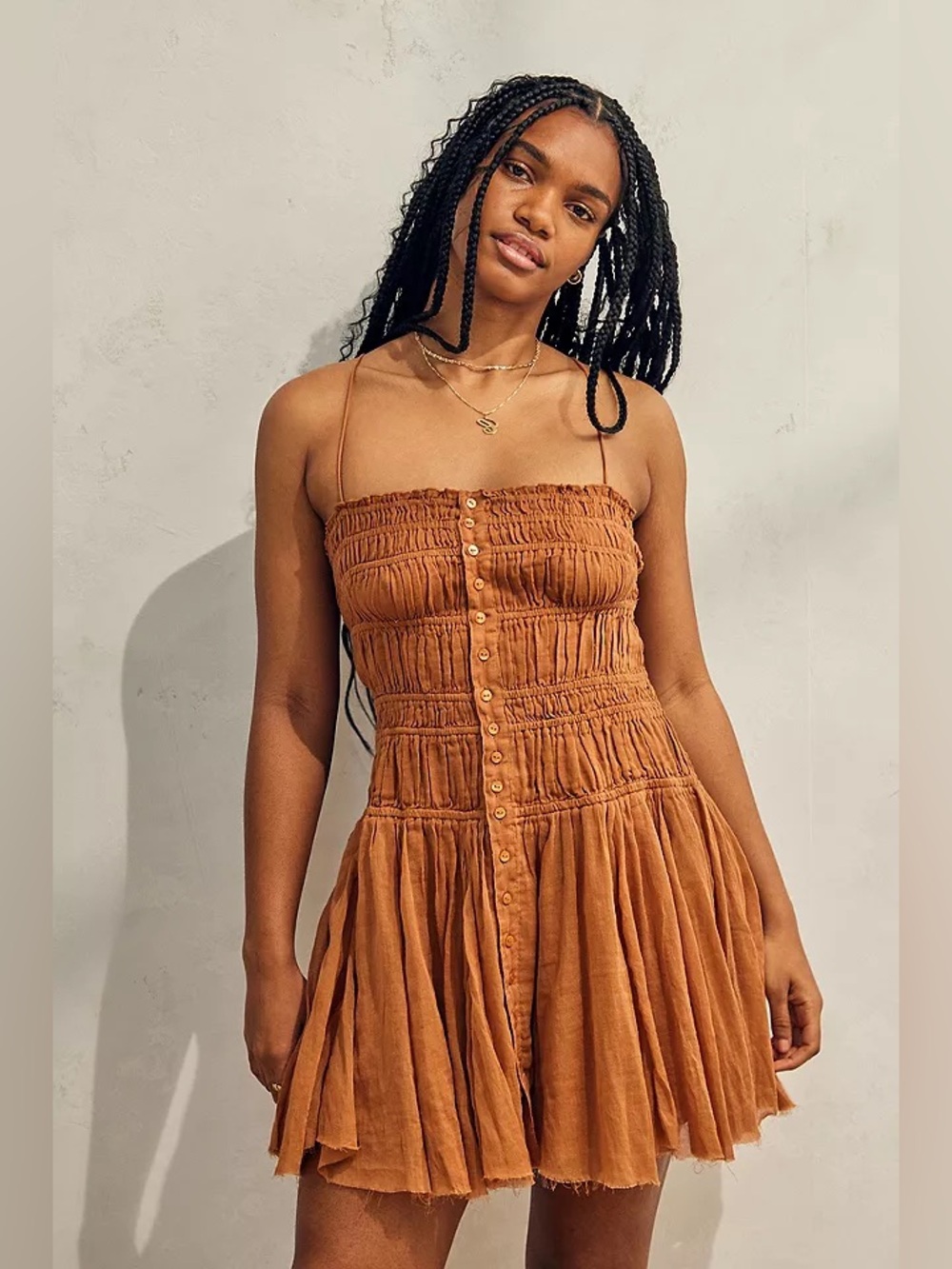 FREE PEOPLE Lausanne Slip Dress in Sienna
